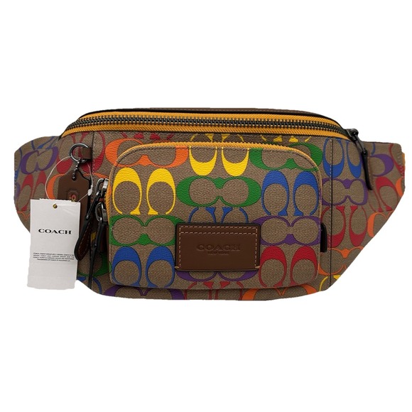 coach belt bag rainbow